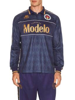 Kappa - Modelo Authentic Men's Logo Print Polo Neck Jersey Navy Blue