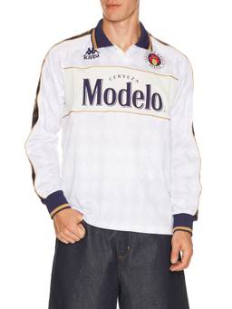 Kappa - Modelo Authentic Men's Logo Jersey Long Sleeve Polo Shirt White