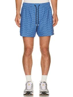 Legends - Rhombus Print Men's Drawstring Lined Active Shorts Blue