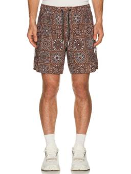 Legends - Men's Lined Drawstring Active Shorts Brown