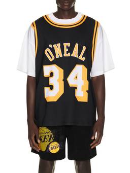 Mitchell & Ness - Shaquille O'Neal Men's Graphic Crew Neck Jersey T-Shirt Black