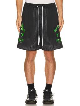 Memory Lane - Double Layer Men's Graphic Mesh Shorts Black