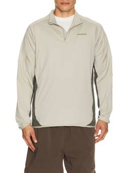 Manors Golf - Tech Men's 1/4 Zip Lightweight Jersey Sweatshirt Beige