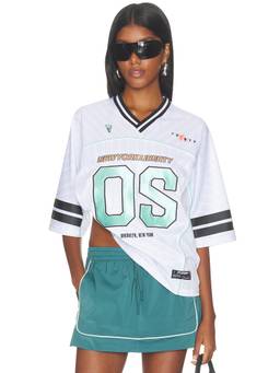 Off Season - New York Liberty Unisex Graphic V-Neck Boxy T-Shirt White