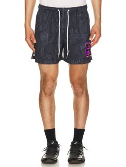 Ryoko Rain - Snakeskin Men Drawstring Midweight Jersey Shorts Navy Blue