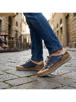 Bugatti - Bimini Navy Blue Men Stitched Sneakers