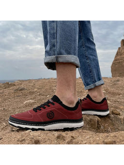 Bugatti - Vanadium Red Men Stitched Sneakers