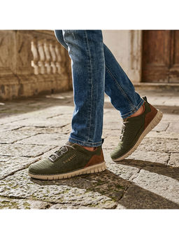 Bugatti - Palenque Green Men Stitched Sneakers