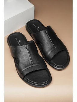Louis Philippe - Men Black Solid Sandals