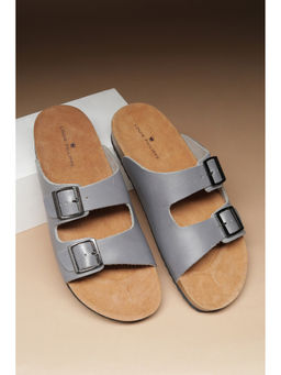 Louis Philippe - Men Grey Solid Sandals