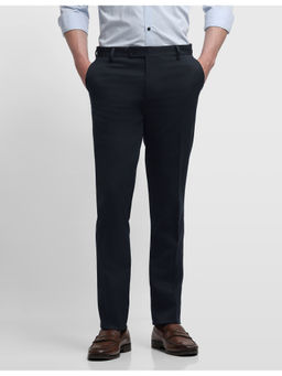 Arrow - Mens Navy Blue Tapered Fit Trousers