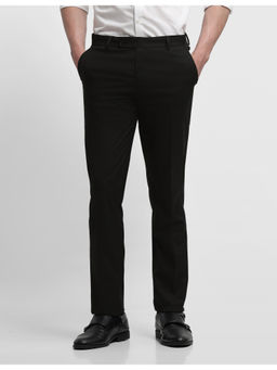 Arrow - Mens Black Tapered Fit Trousers