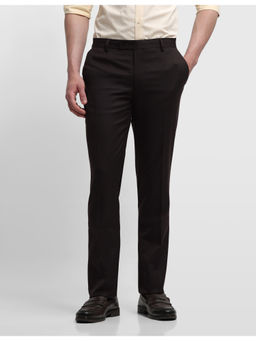 Arrow - Mens Brown Tapered Fit Trousers
