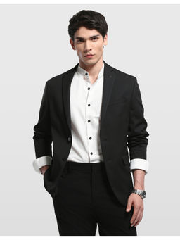 Arrow - Mens Tailored Fit Single Breasted Black Blazer
