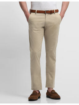 Arrow Sports - Mens Twill Slim Fit Beige Trousers