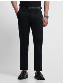 Arrow Sports - Mens Twill Slim Fit Black Trousers