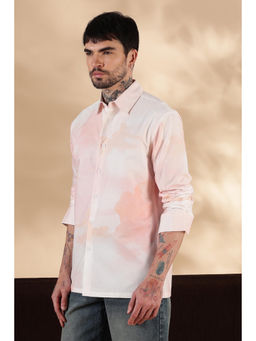 Eszett - Cloud Pink Printed Casual Shirt