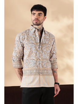 Eszett - Folk Floral Print Casual Shirt