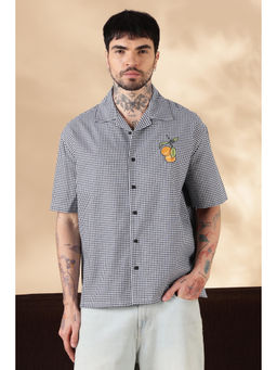 Eszett - Plaid Fruity Black Casual Shirt