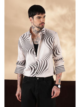 Eszett - Glance Printed Satin Casual Shirt