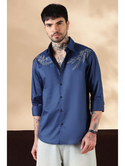 Eszett - Harmony Blue Floral Print Casual Shirt