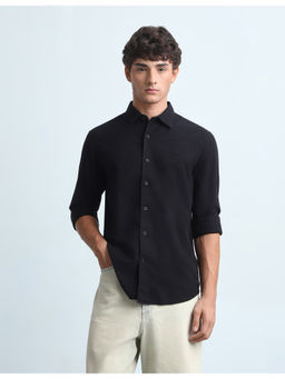 Flying Machine - Mens Solid Slim Fit Casual Shirt