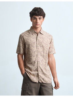 Flying Machine - Mens Tropical Printed Slim Fit Casual Shirt