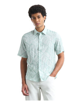 Flying Machine - Mens Printed Relaxed Fit Casual Shirt