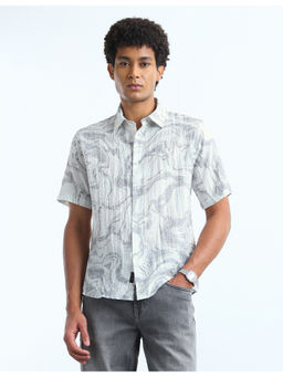 Flying Machine - Mens Printed Relaxed Fit Casual Shirt