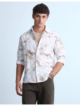 Flying Machine - Mens Printed Slim Fit Casual Shirt