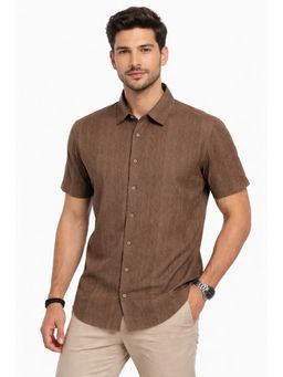 Parcel Yard - Men Regular Fit Spread Collar Neck Casual Shirt