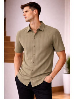 Parcel Yard - Men Regular Fit Spread Collar Neck Casual Shirt