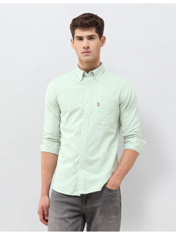 U.S. POLO ASSN. - Mens Oxford Tailored Fit Green Casual Shirt