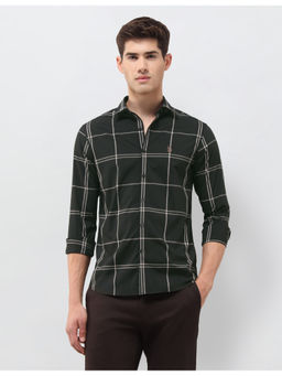 U.S. POLO ASSN. - Mens Grid Tattersall Checked Regular Fit Casual Shirt