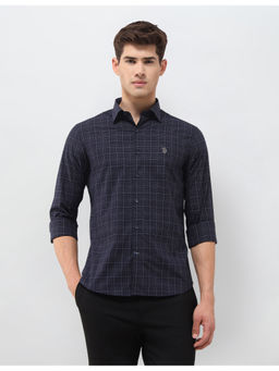 U.S. POLO ASSN. - Mens Grid Tattersall Checked Tailored Fit Casual Shirt