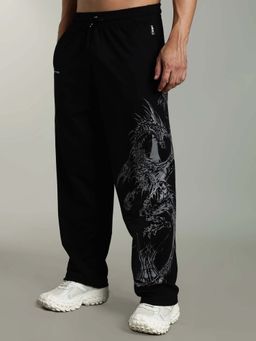 XTREMEX - Pure Cotton Dark Wing Men Loose Fit Trackpant