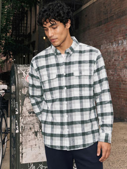 Bewakoof - Off White And Blue Checked Shirt