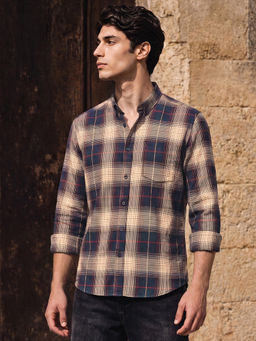 Bewakoof - Yellow And Blue Checked Shirt