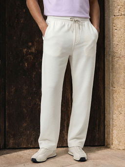 Bewakoof - Snow White Straight Fit Track Pants
