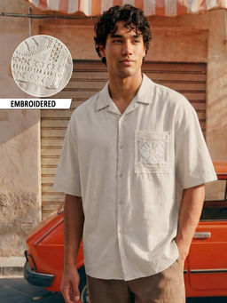 Bewakoof - Oyster Beige Oversized Shirt
