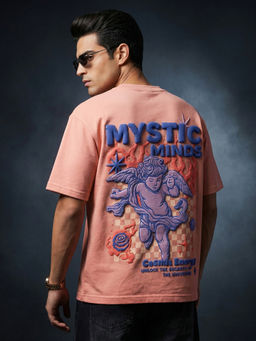VEIRDO - Mystic Rose Water Oversized Puff Printed Exclusive T-Shirt