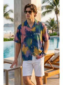 VEIRDO - Midnight Tie-Dye All Over Print Oversized Exclusive Shirt