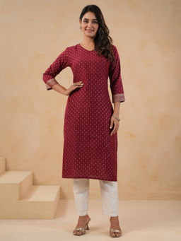 SPAN - Multi Straight Printed Kurta With Pant