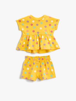 Koton - Girls Yellow Printed (Set of 2)