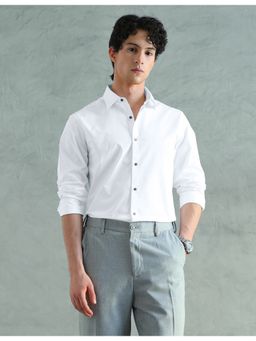 Arrow - White Cotton Solid Shirt