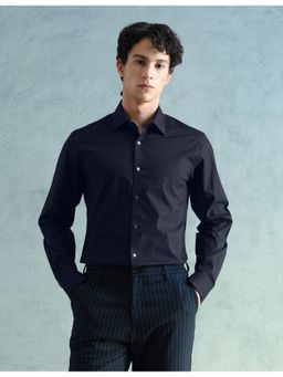 Arrow - Navy Blue Cotton Solid Shirt