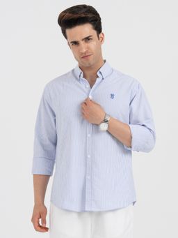 Red Tape - Blue Cotton Stripes Shirt