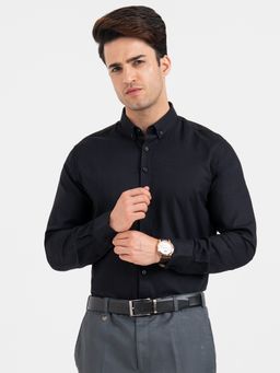 Red Tape - Black Cotton Solid Shirt