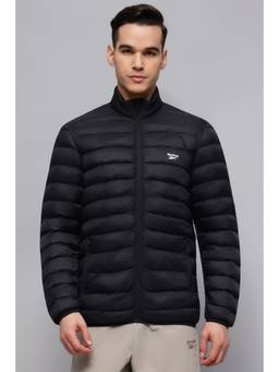 Reebok - Black Cotton Blend Solid Jacket