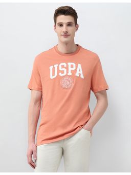 U.S. Polo Assn. Denim Co. - Orange Cotton Printed T-Shirt